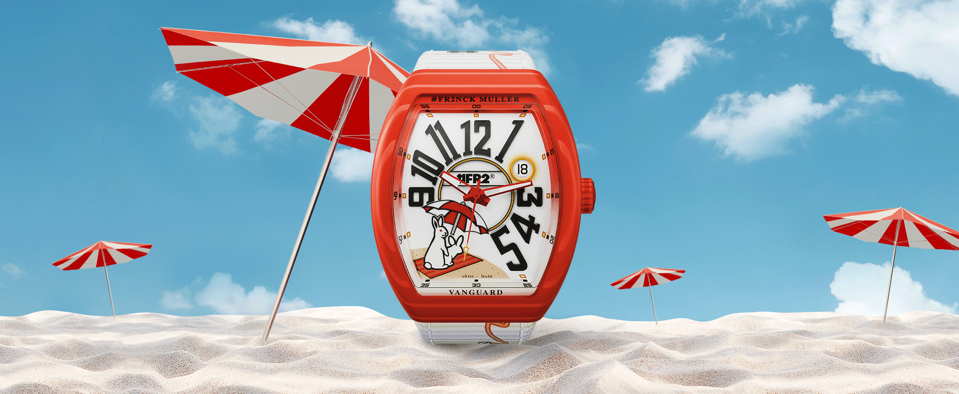 FRANCK MULLER トラベルポーチ 透明 フランク ミュラー トノウ カーベックス プティ レリーフ